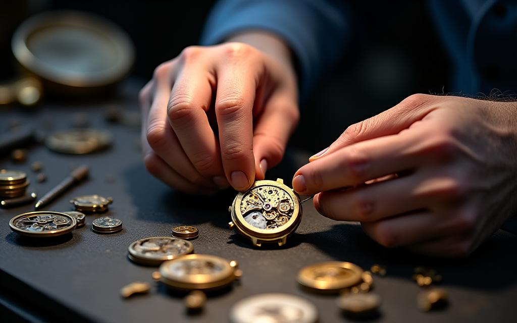 Restauration montre vintage dans notre atelier