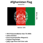 Afghanistan Flag 3×5 FT – Premium 150D Polyester | Double-Sided Print | Brass Grommets | Indoor & Outdoor